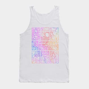 Birmingham, England City Map Typography - Colorful Tank Top